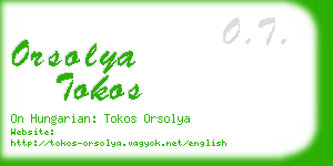 orsolya tokos business card